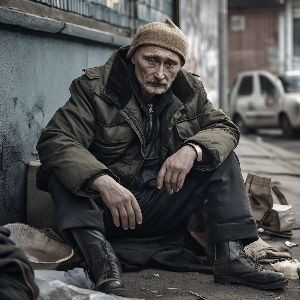 A homeless AI Vladimir Putin