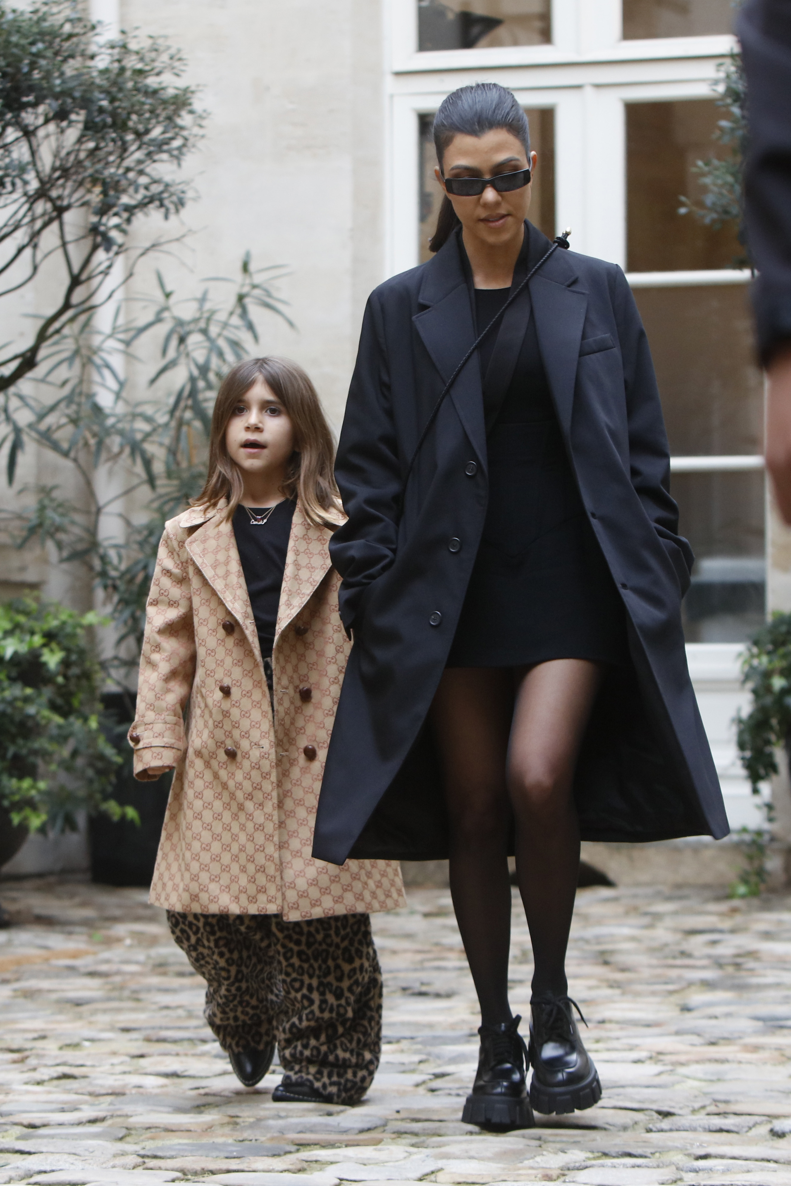 Penelope Disick with her mother, Kourtney Kardashian, in 2020